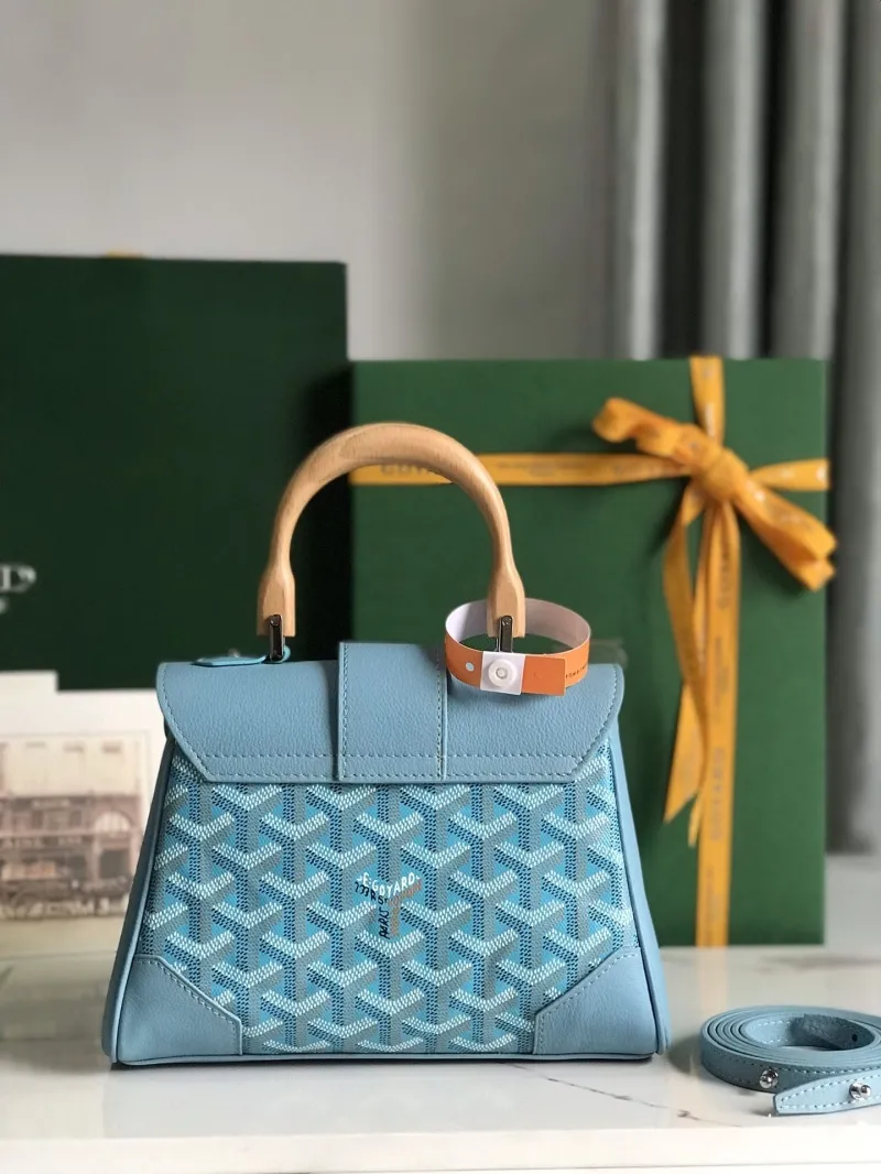 Goyard Light Blue Top Handle Bag 149 - Image 3