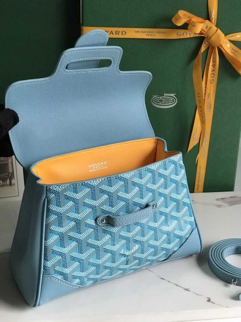 Goyard Light Blue Top Handle Bag 149 - Image 8