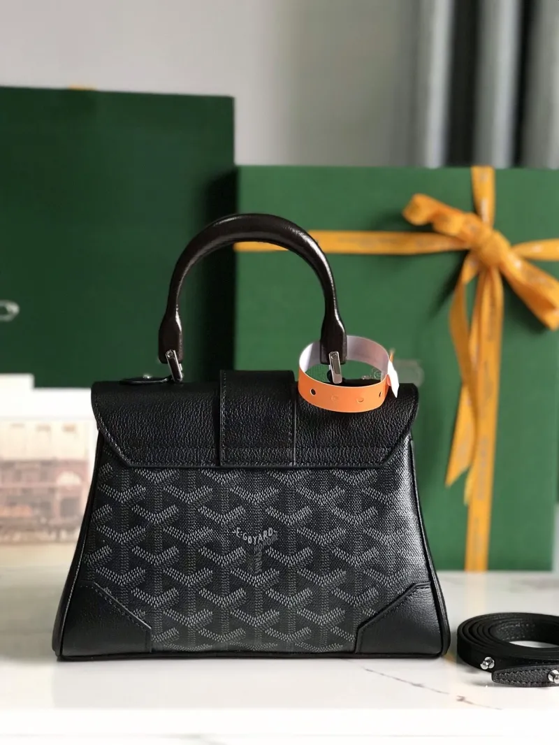 Goyard Black Top Handle Handbag - Image 3