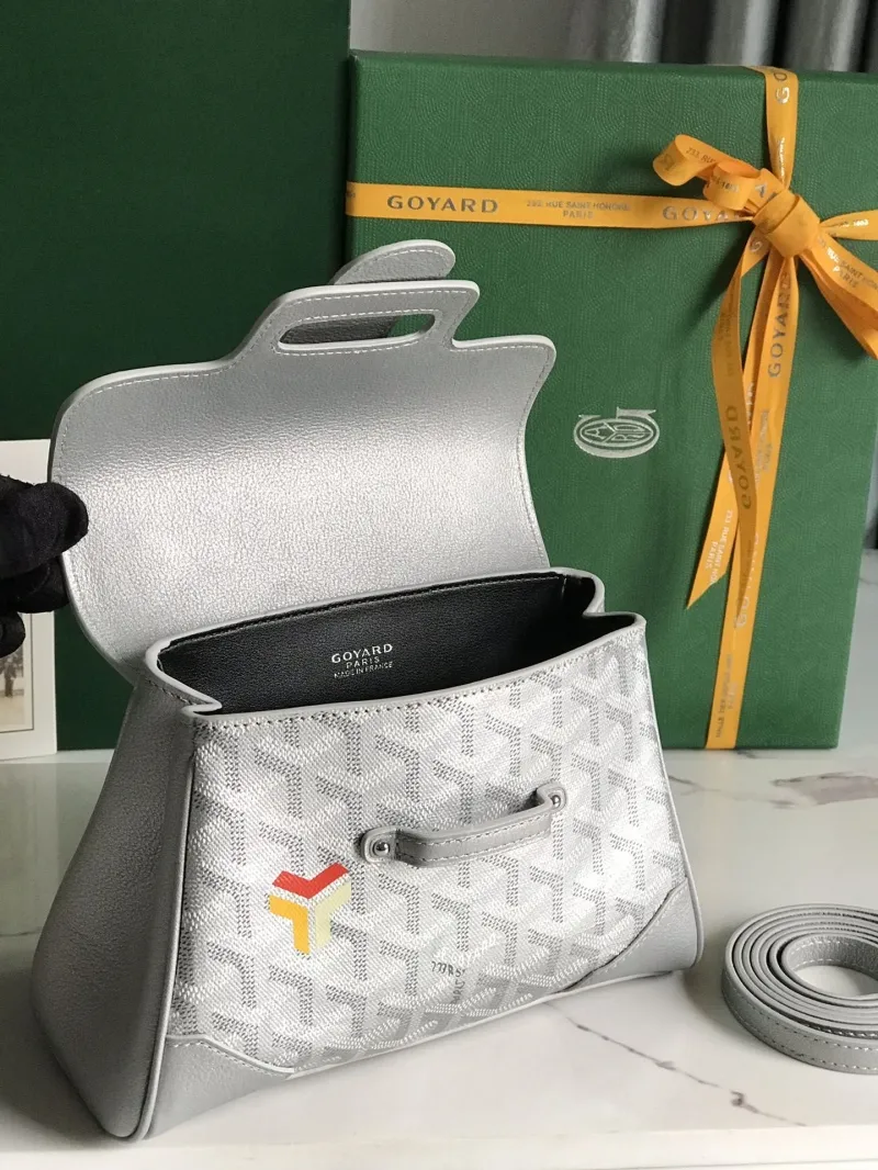 Goyard Silver Top Handle Bag 152 - Image 6