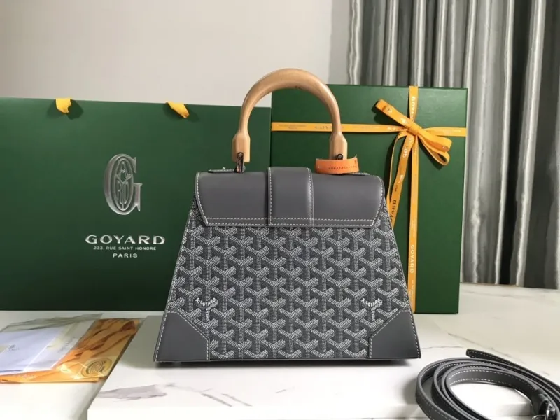 Goyard Gray Top Handle Crossbody Bag - Image 3