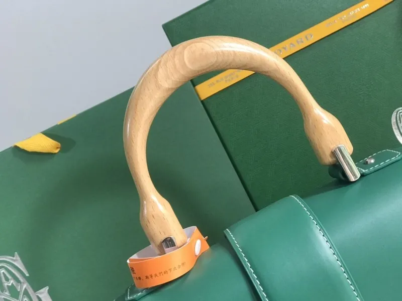 Goyard Green Top Handle Bag with Shoulder Strap - Image 6