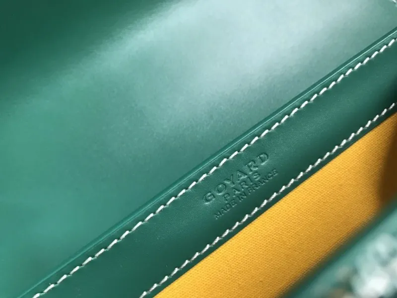 Goyard Green Top Handle Bag with Shoulder Strap - Image 9