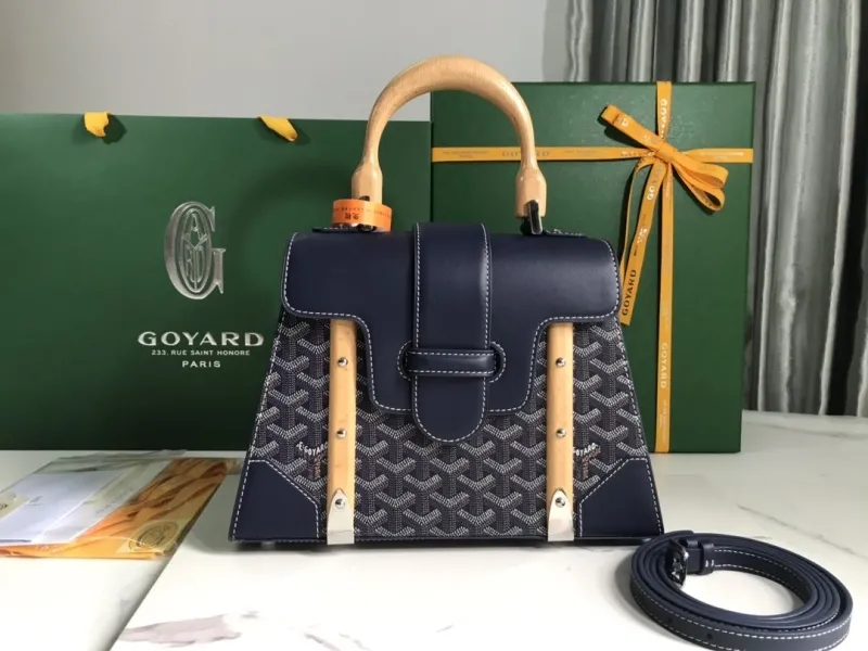 Goyard Navy Top Handle Handbag