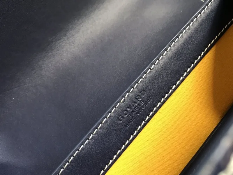 Goyard Navy Top Handle Handbag - Image 8