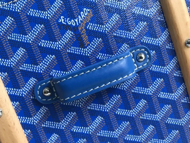 Goyard Blue Top Handle Bag 158 - Image 9
