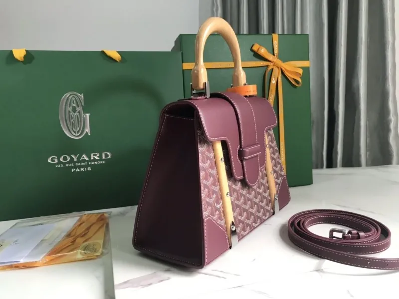 Alternative view of Goyard Burgundy Top Handle Crossbody Bag