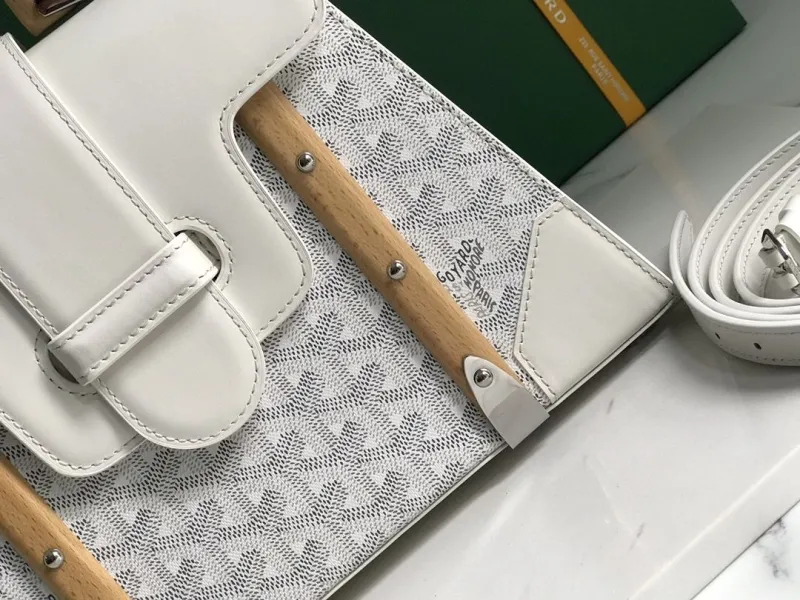 Goyard White Top Handle Bag 162 - Image 5