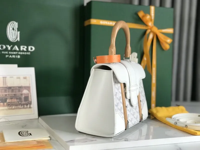 Alternative view of Goyard White Small Top Handle Crossbody Bag