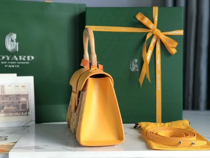 Alternative view of Goyard Yellow Top Handle Crossbody Bag