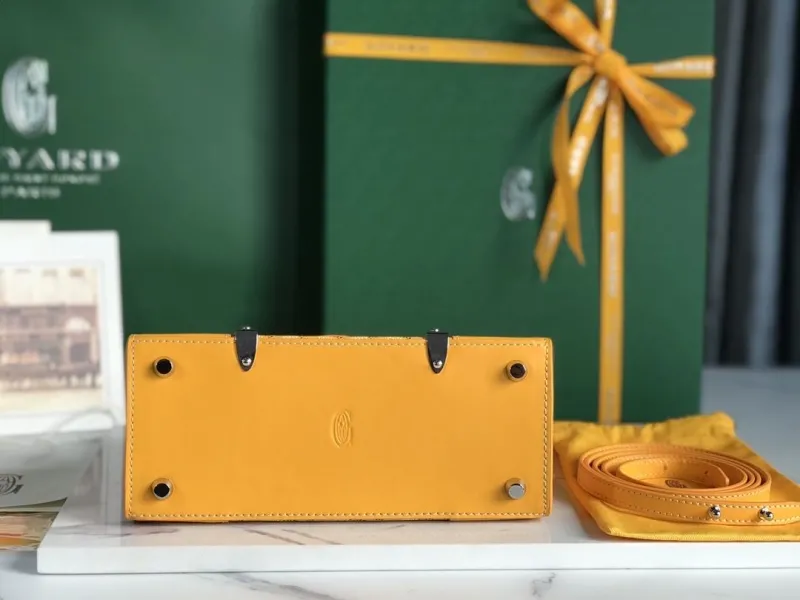 Goyard Yellow Top Handle Crossbody Bag - Image 4