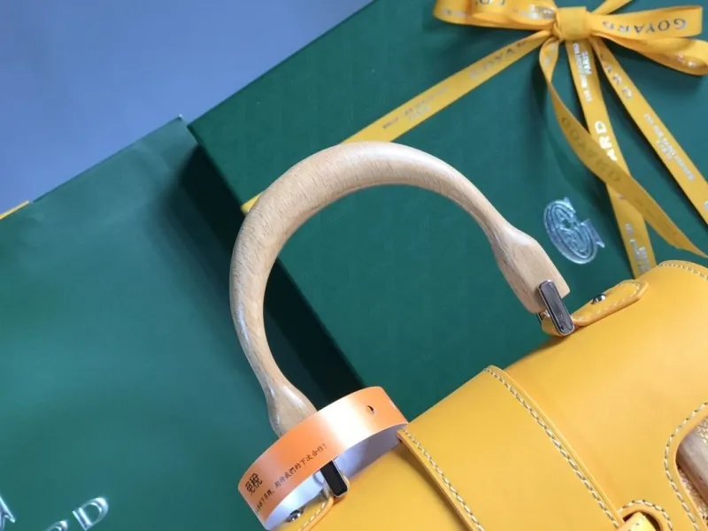 Goyard Yellow Top Handle Crossbody Bag - Image 7