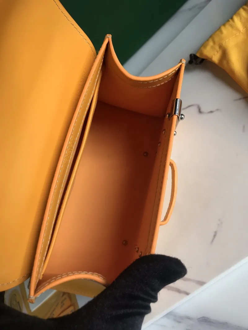 Goyard Yellow Top Handle Crossbody Bag - Image 8