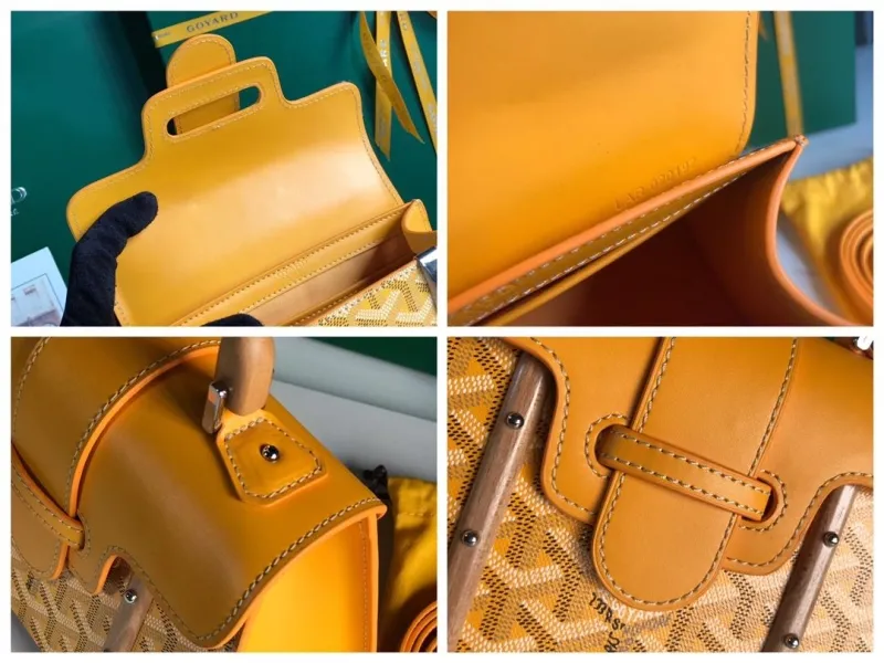 Goyard Yellow Top Handle Crossbody Bag - Image 9