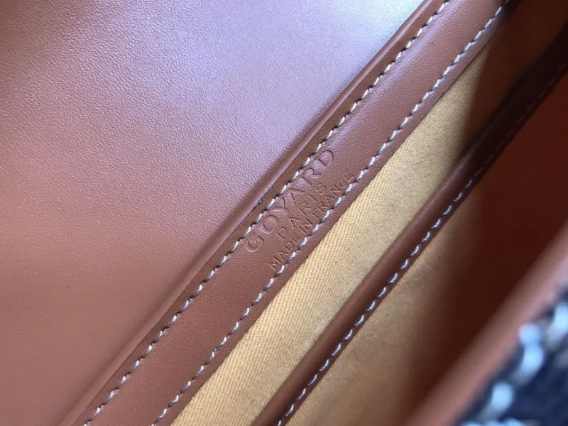 Goyard Top Handle Bag 173 Brown Leather Handbag with Strap - Image 7