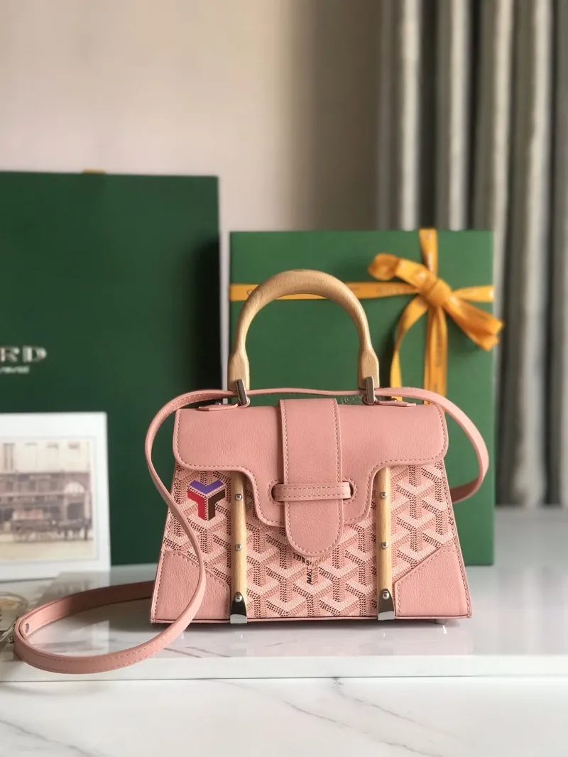 Goyard Pink Top Handle Crossbody Bag 178