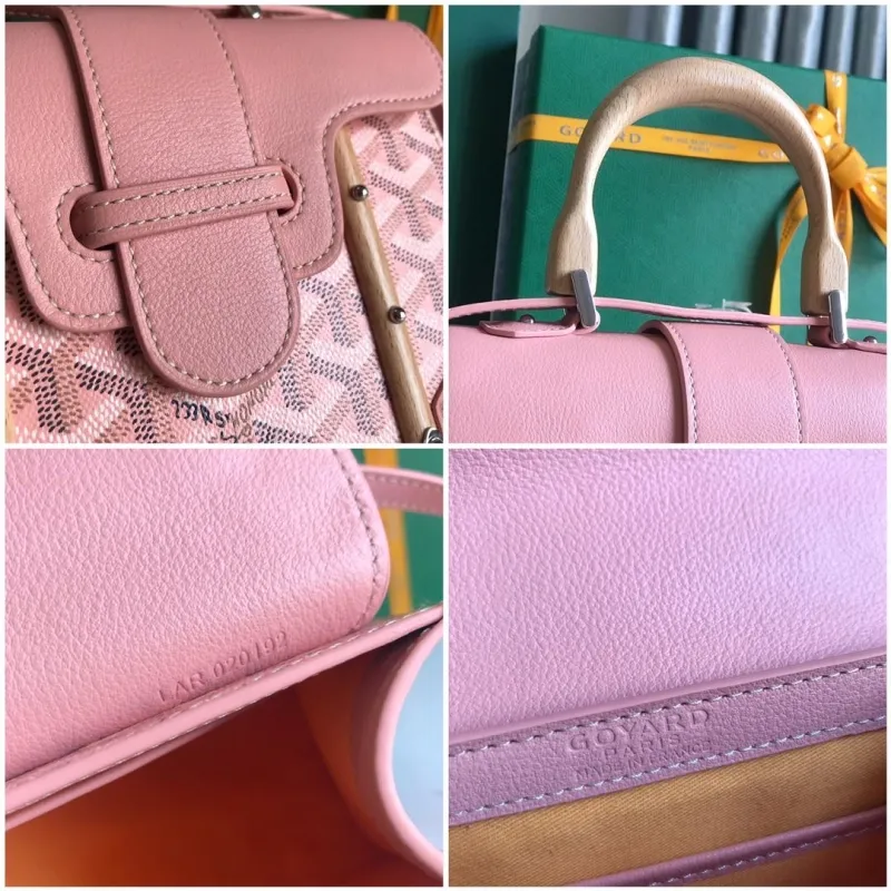 Goyard Pink Top Handle Crossbody Bag 178 - Image 9