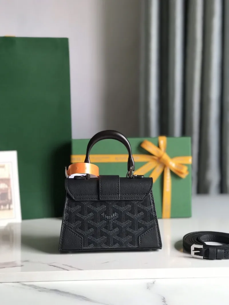 Goyard Black Mini Top Handle Bag - Image 3