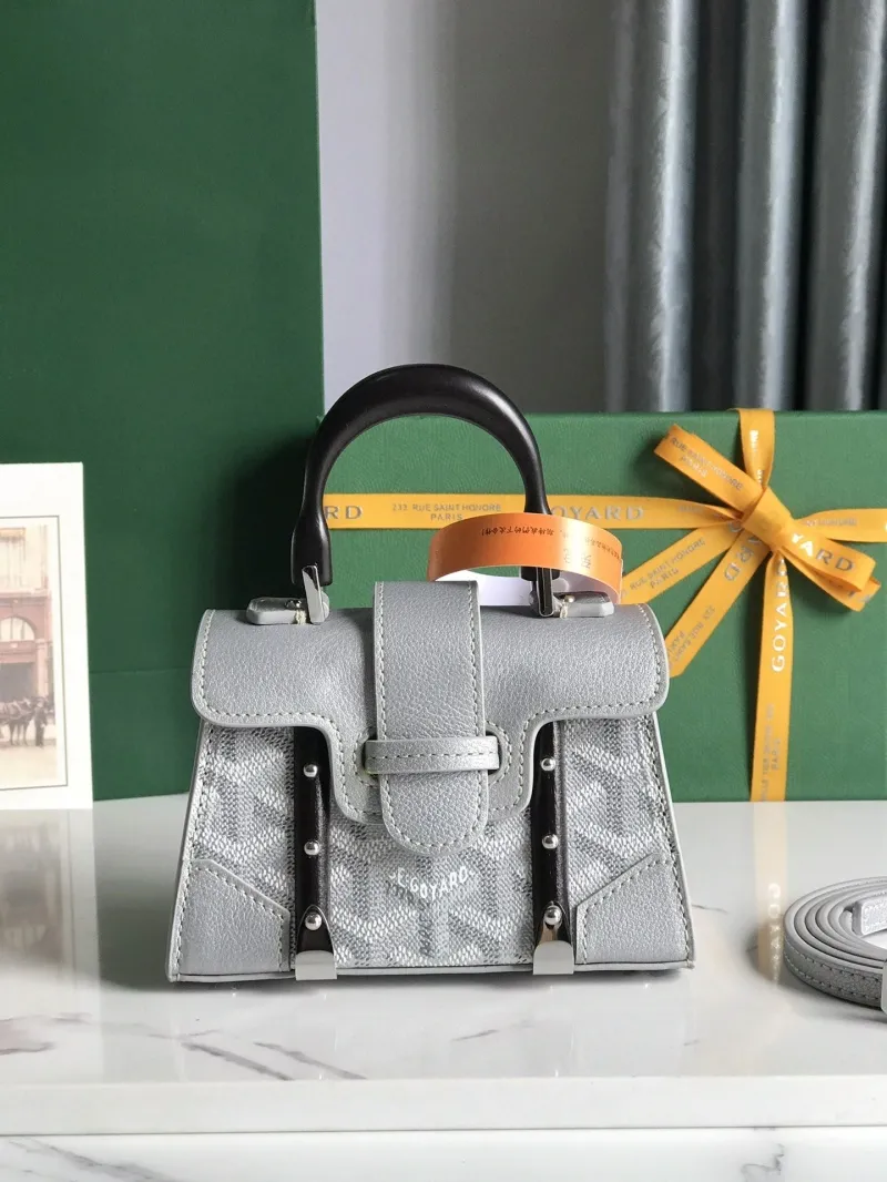 Goyard Gray Mini Top Handle Bag
