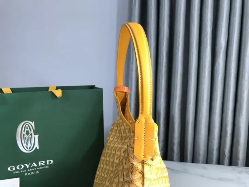 Goyard Yellow Top Handle Hobo Bag 193 - Image 4