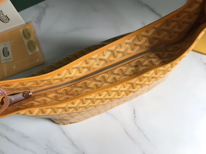 Goyard Yellow Top Handle Hobo Bag 193 - Image 5