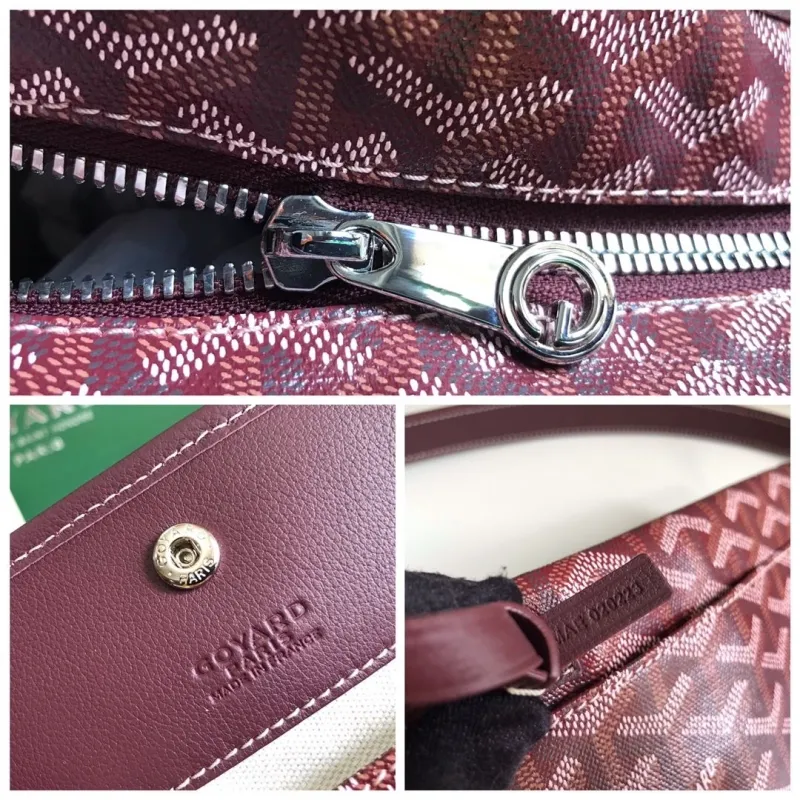Goyard Burgundy Hobo Shoulder Bag - Image 9