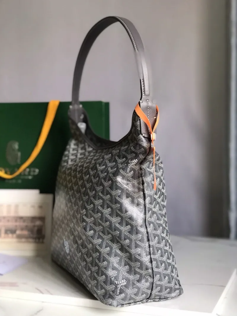 Alternative view of Goyard Gray Hobo Shoulder Bag with Pouch