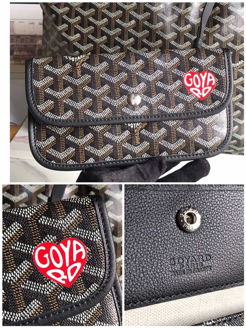 Goyard Black Hobo Shoulder Bag with Pouch - Image 8