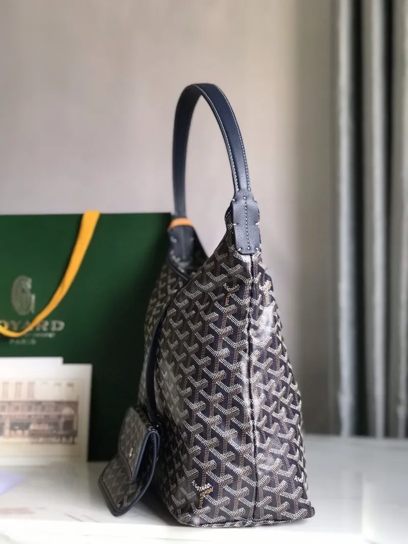 Alternative view of Goyard Navy Hobo Shoulder Bag with Pouch