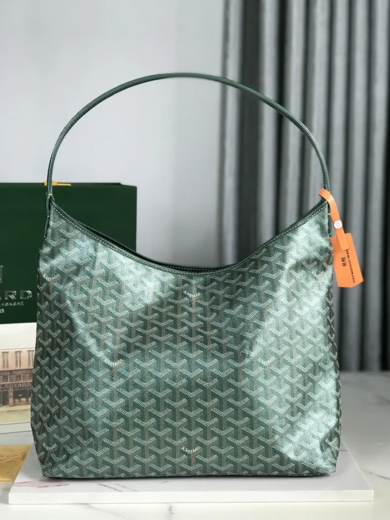 Goyard Green Hobo Top Handle Bag with Pouch 208 - Image 3