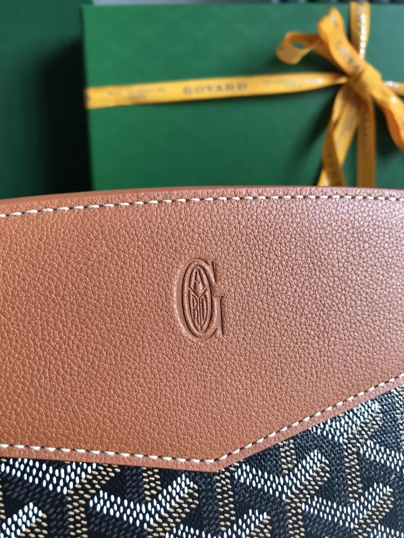 Goyard Black Tan Top Handle Bag - Image 5