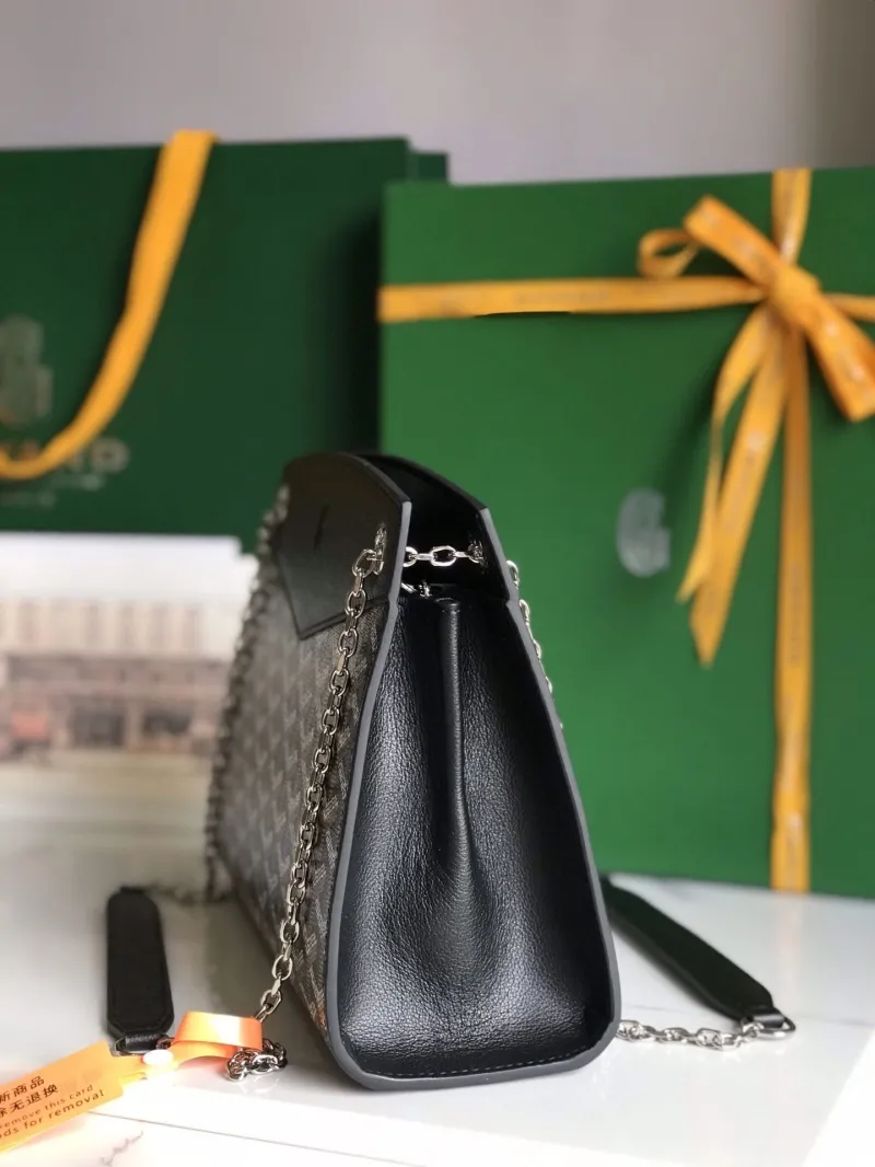 Goyard Black Top Handle Chain Shoulder Bag 215 - Image 3