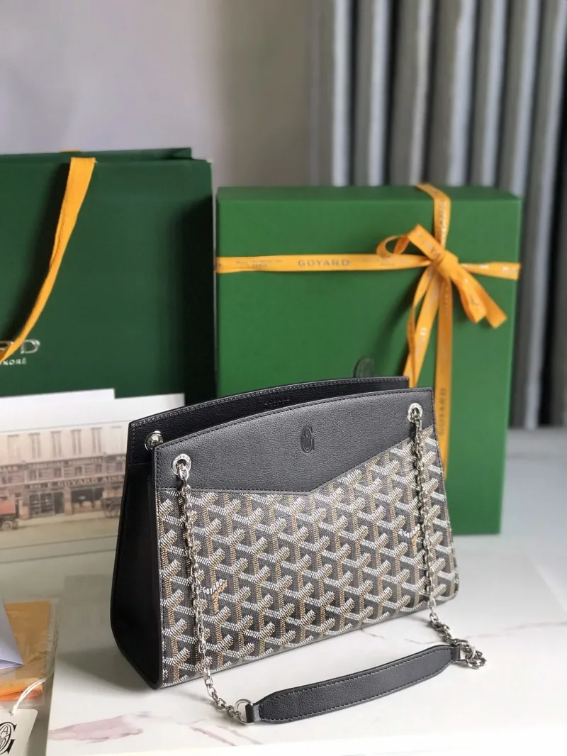 Goyard Black Top Handle Chain Shoulder Bag 215 - Image 9