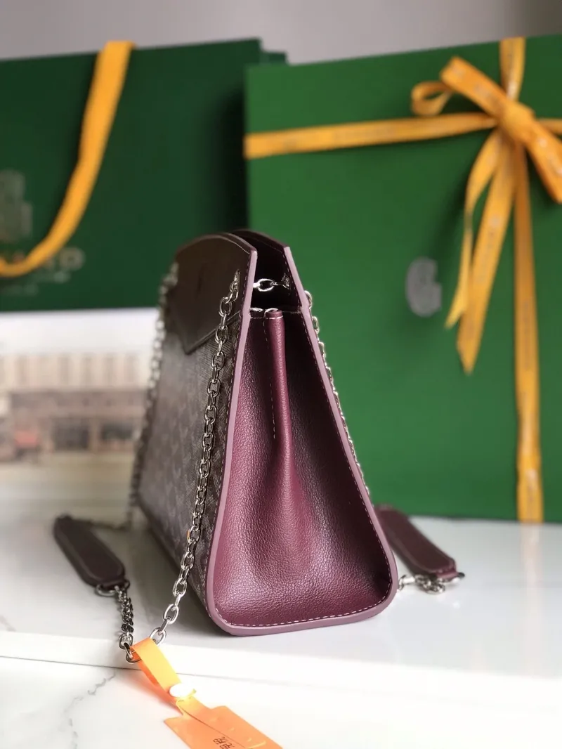 Goyard Burgundy Top Handle Chain Shoulder Bag 216 - Image 3