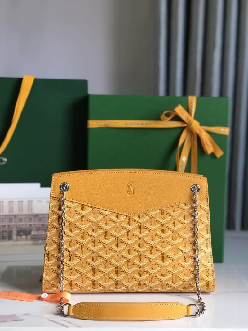 Alternative view of Goyard Yellow Top Handle Chain Shoulder Bag