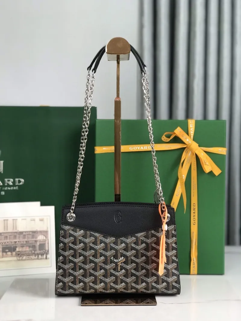 Goyard Black Top Handle Chain Shoulder Bag