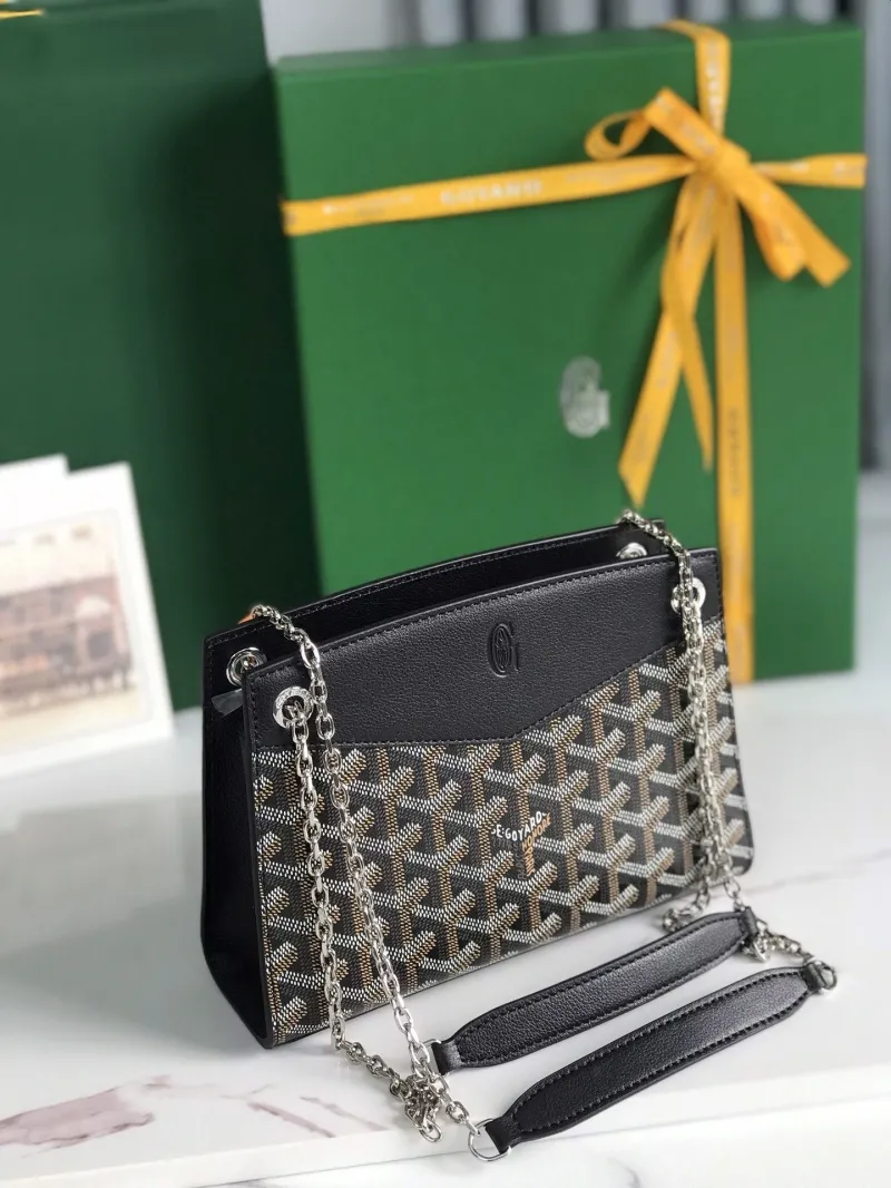 Alternative view of Goyard Black Top Handle Chain Shoulder Bag