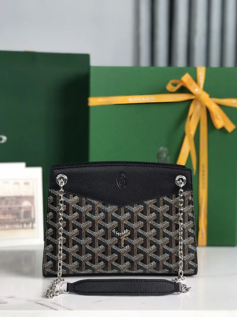 Goyard Black Top Handle Chain Shoulder Bag - Image 3