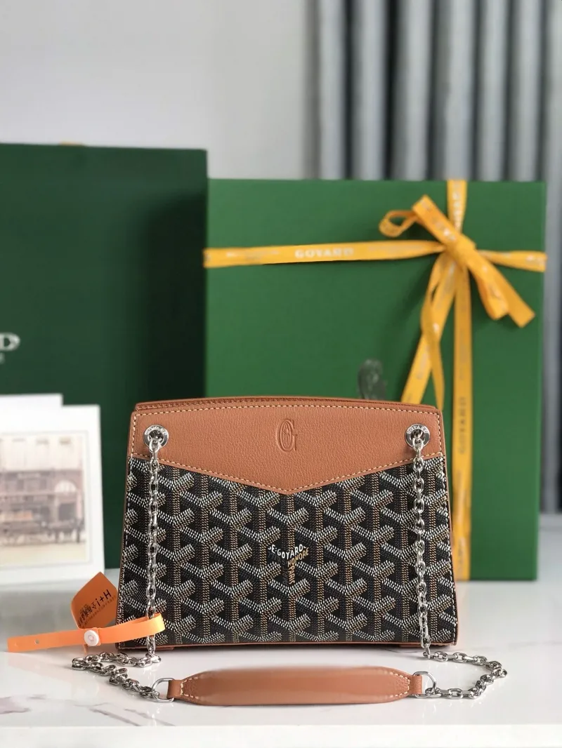 Alternative view of Goyard 223 Brown Monogram Chain Shoulder Bag