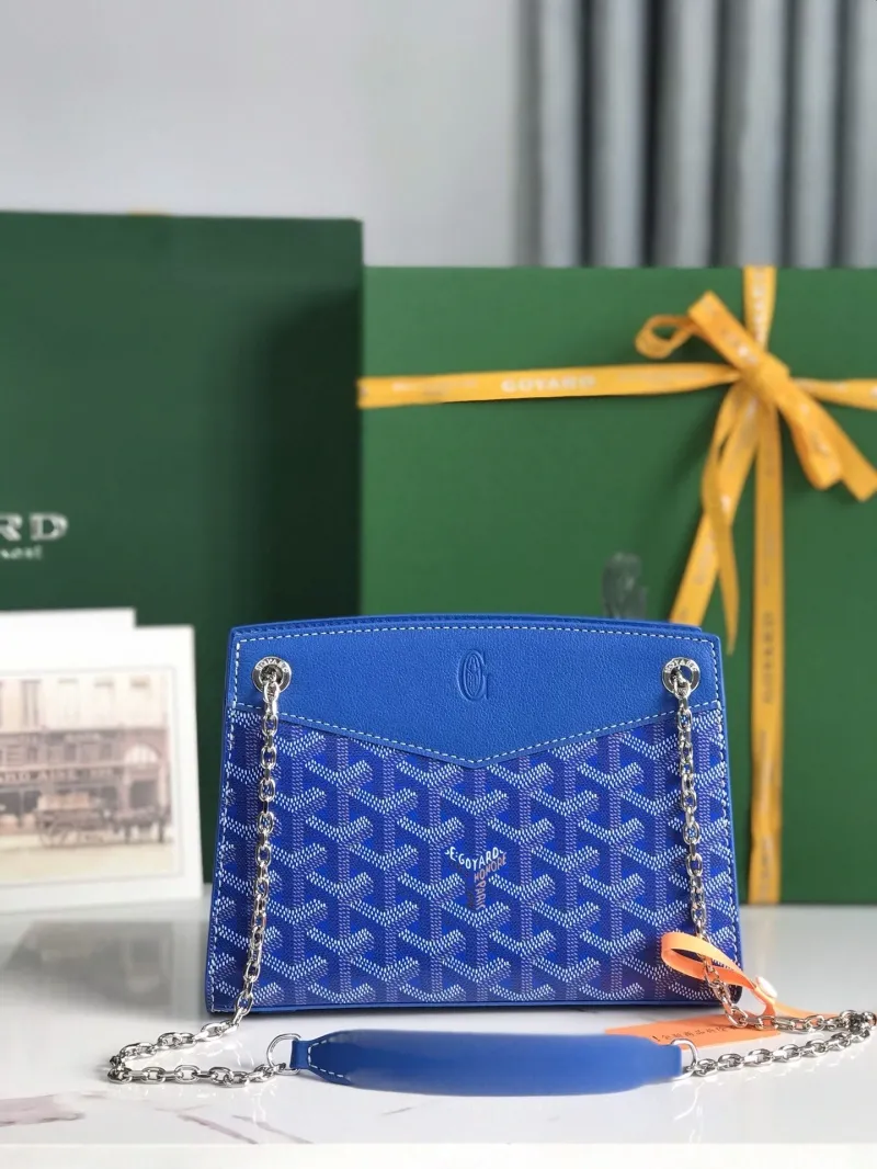 Goyard Blue Top Handle Chain Bag 224