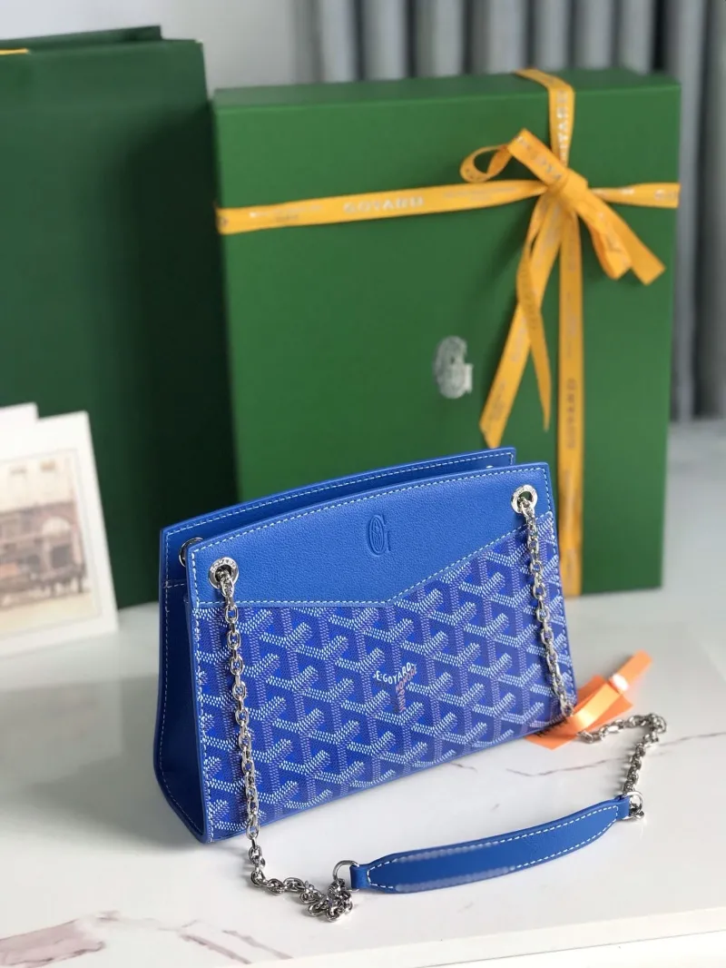 Alternative view of Goyard Blue Top Handle Chain Bag 224
