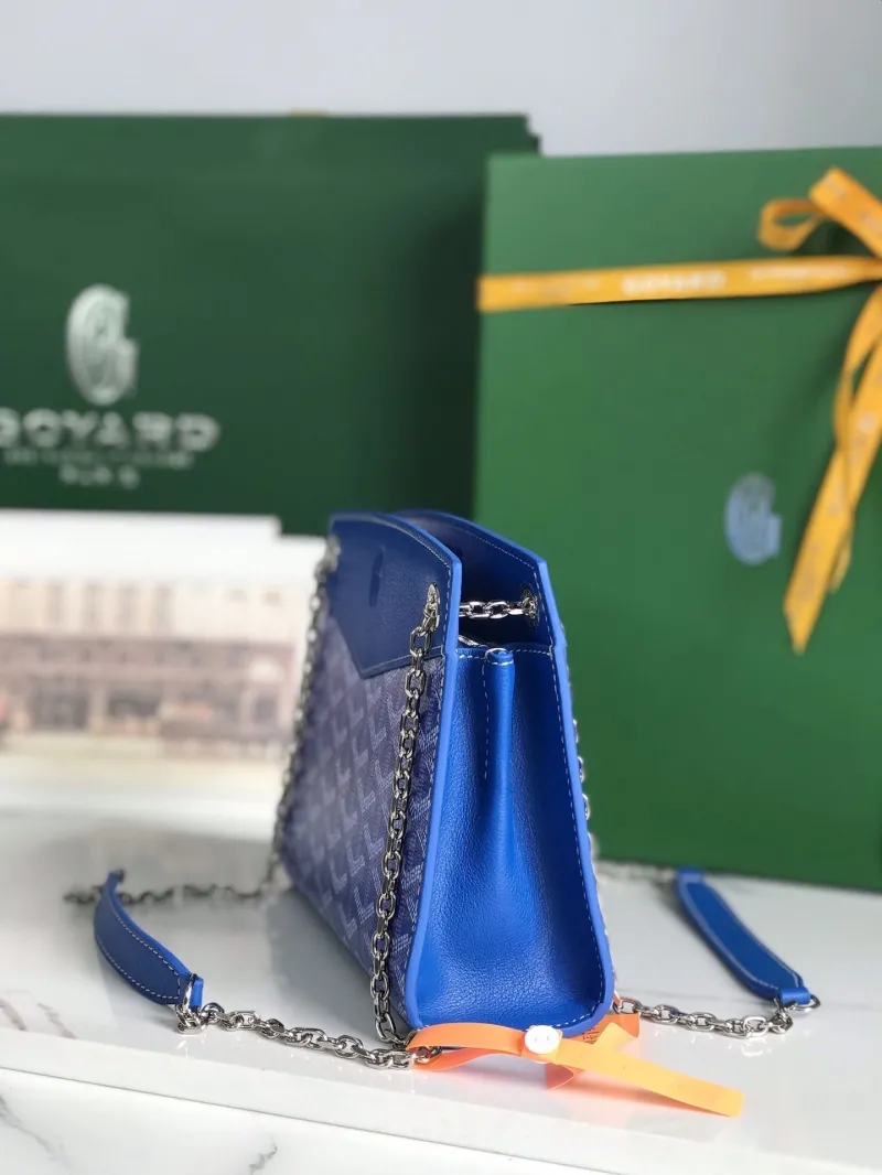 Goyard Blue Top Handle Chain Bag 224 - Image 3