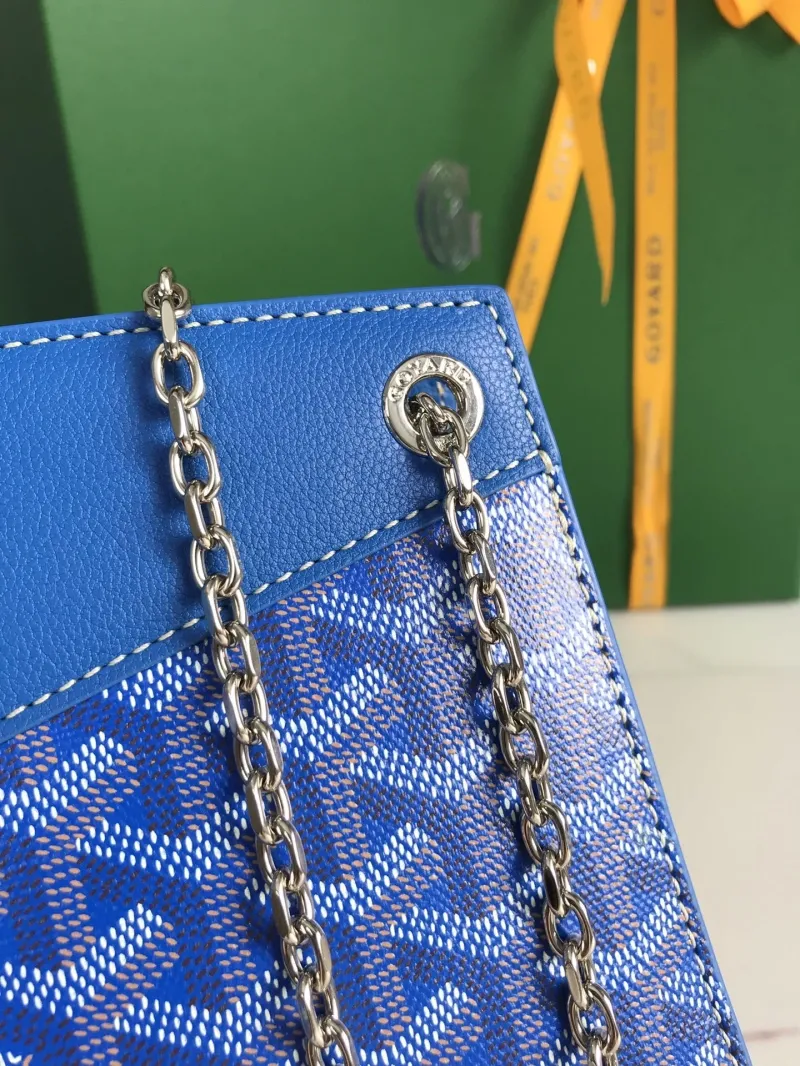 Goyard Blue Top Handle Chain Bag 224 - Image 6