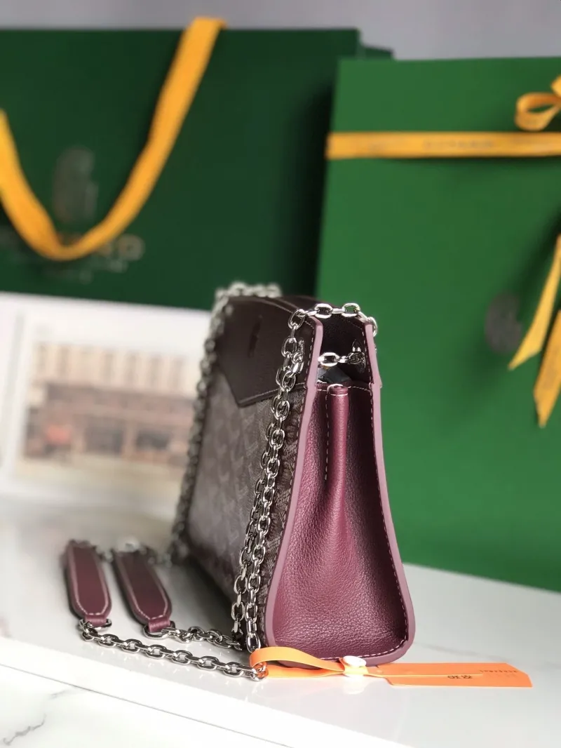 Goyard Burgundy Chain Shoulder Bag - Image 4