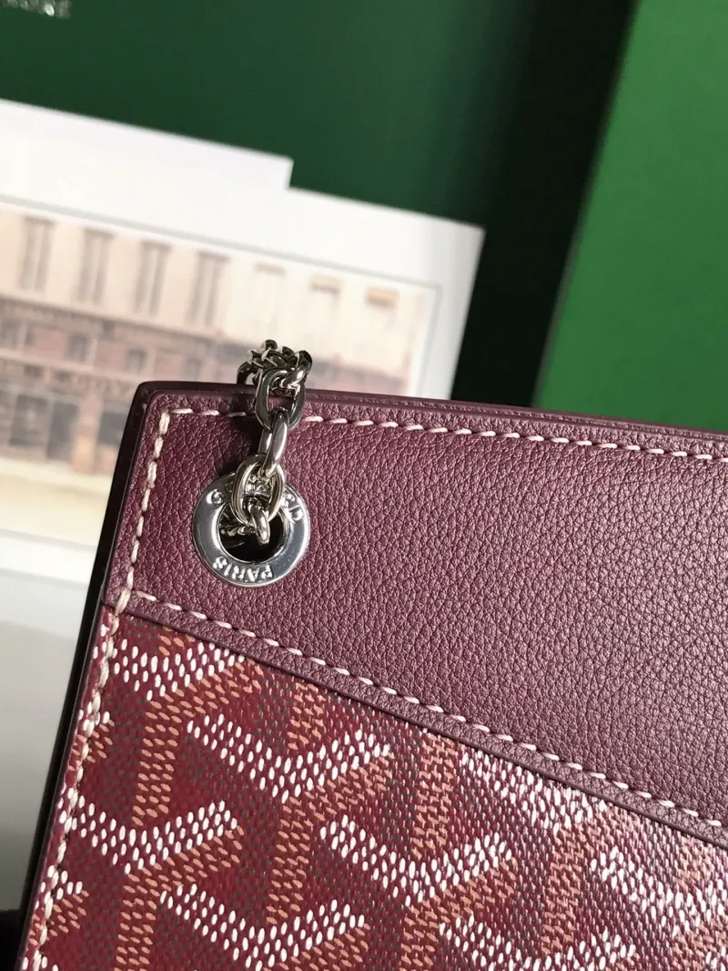Goyard Burgundy Chain Shoulder Bag - Image 7