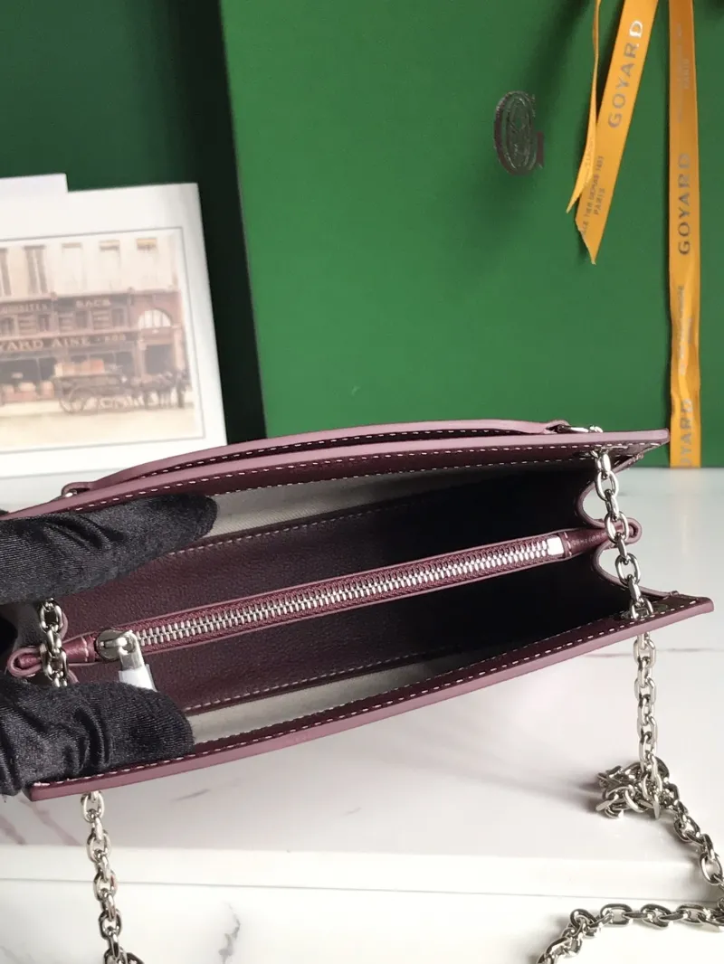 Goyard Burgundy Chain Shoulder Bag - Image 9