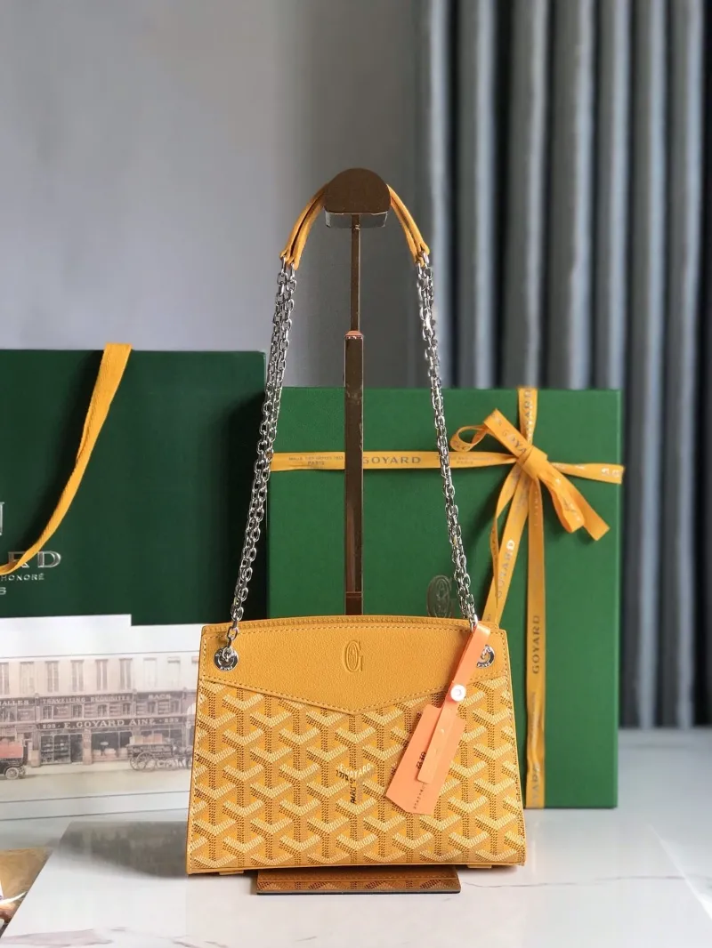 Goyard Yellow Top Handle Chain Shoulder Bag 229