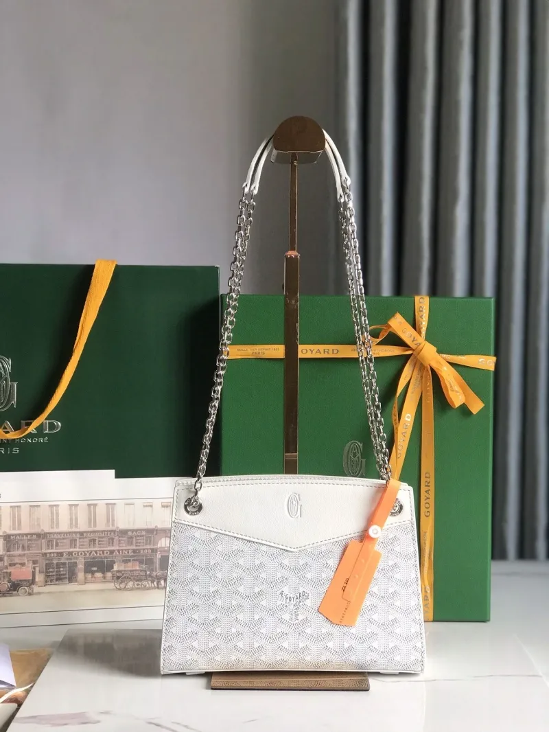 Goyard White Top Handle Bag 230
