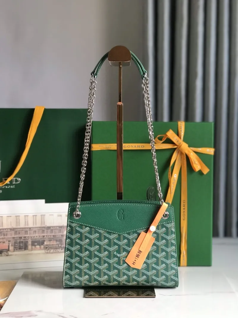Goyard Green Top Handle Chain Bag 231