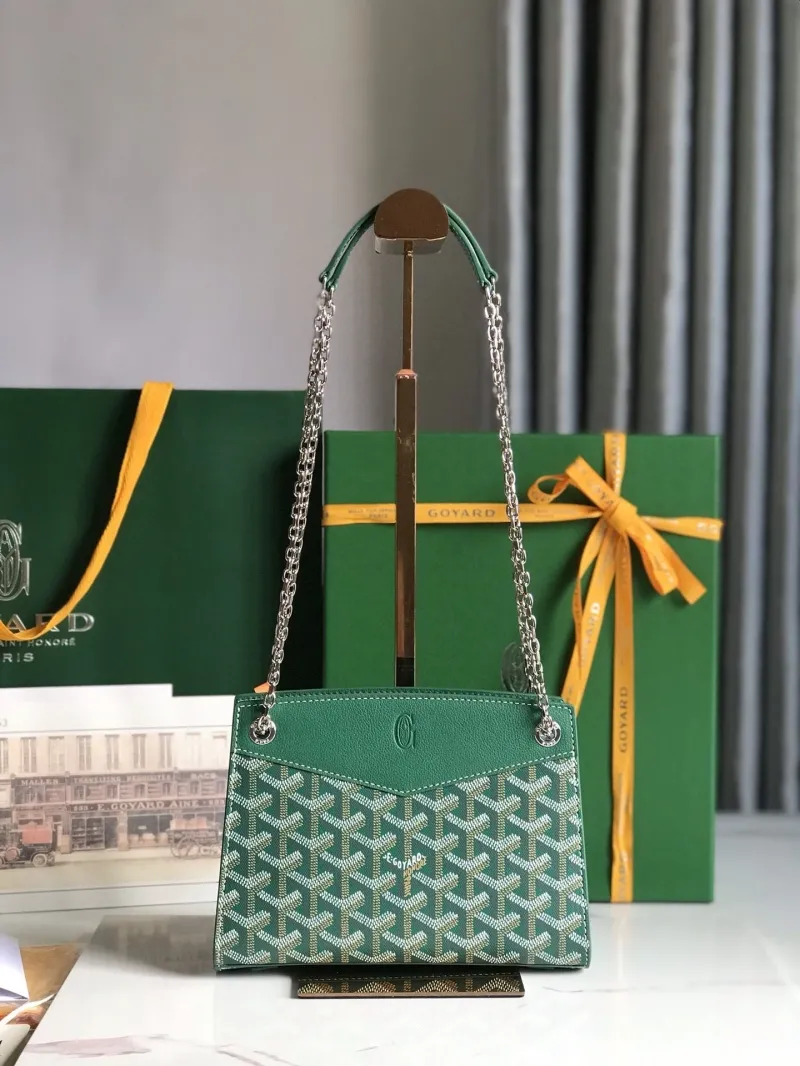 Alternative view of Goyard Green Top Handle Chain Bag 231
